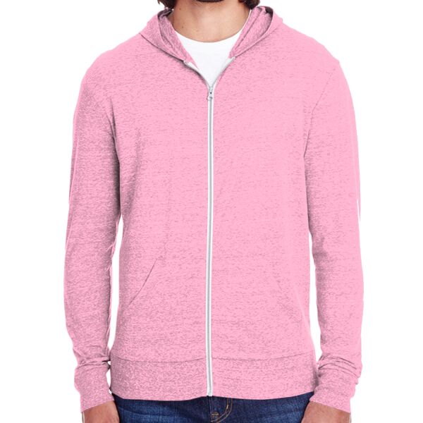 Unisex Triblend Full-Zip Light Hoodie Thumbnail