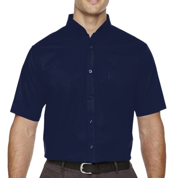 Men's Tall Optimum Short Sleeve Twill Dress Shirt Thumbnail